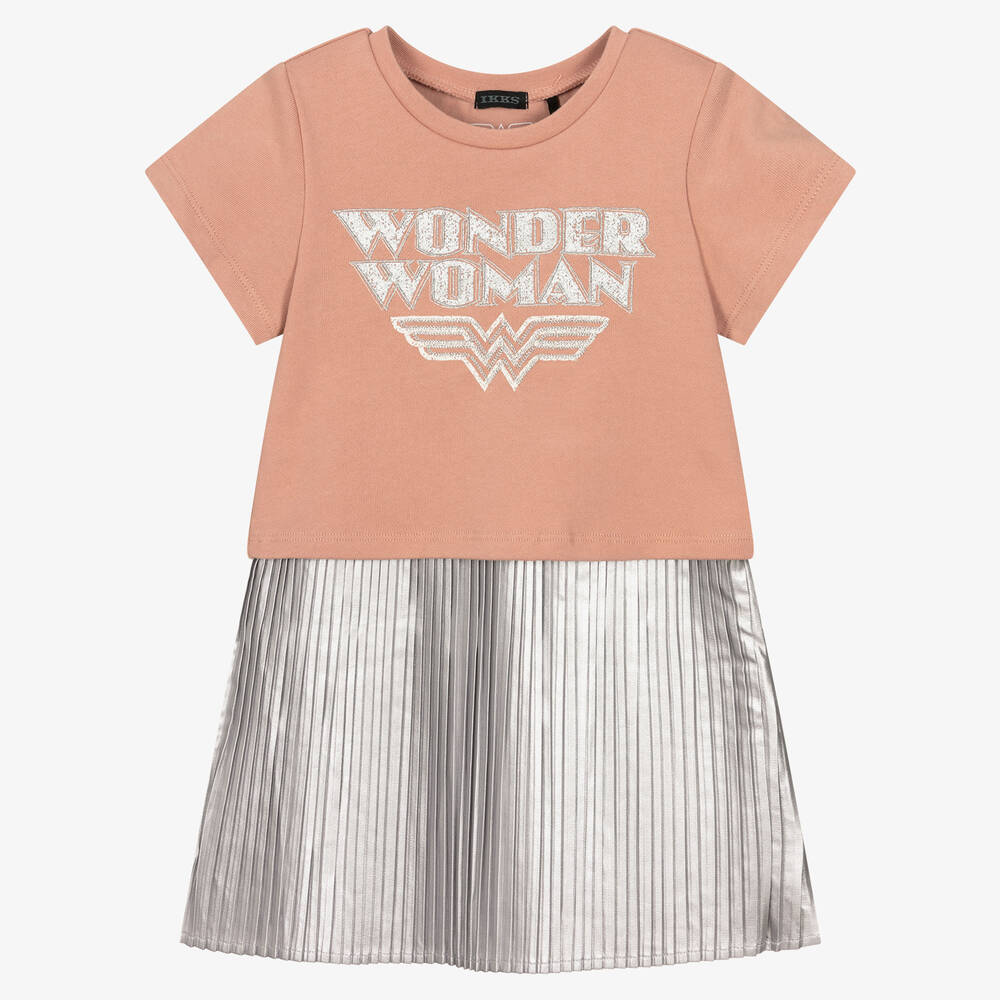 IKKS - Girls Pink Wonder Woman Dress | Childrensalon