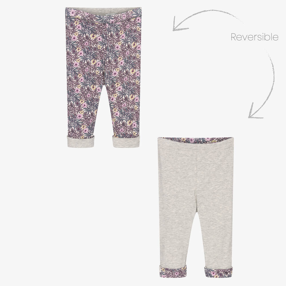 IKKS - Girls Reversible Cotton Leggings | Childrensalon