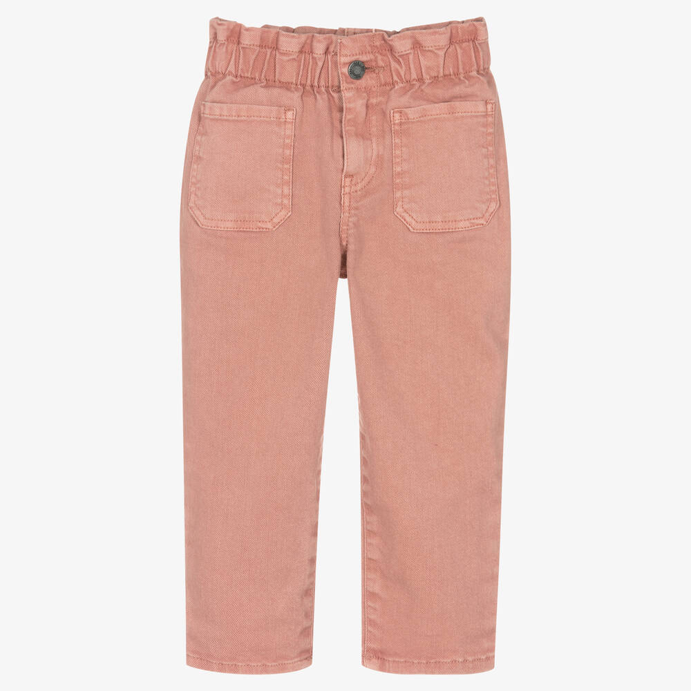 IKKS - Girls Rose Pink Denim Jeans | Childrensalon