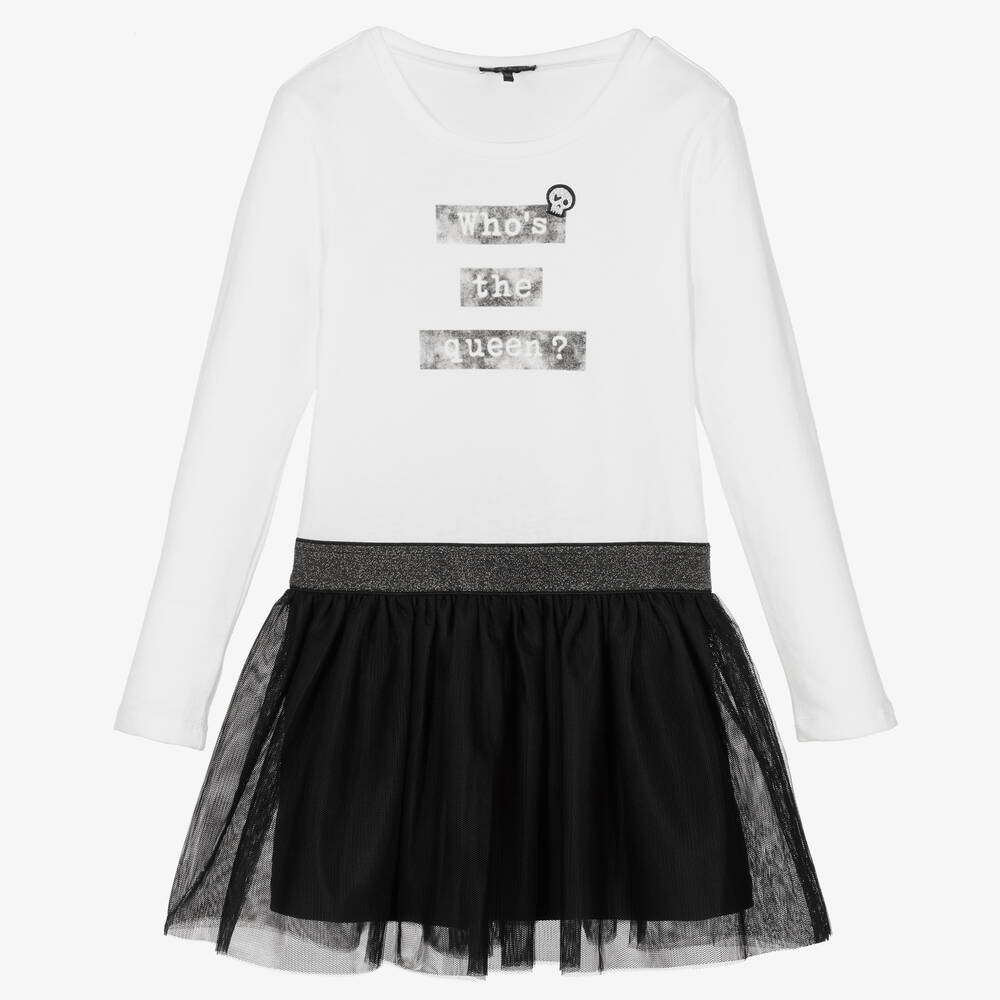 IKKS - Черно-белое платье для девочек | Childrensalon