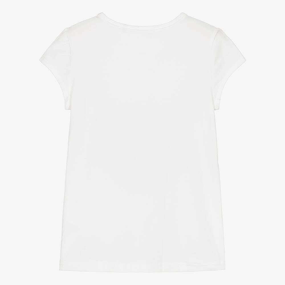 IKKS-Girls White Wonder Woman T-Shirt | Childrensalon Outlet