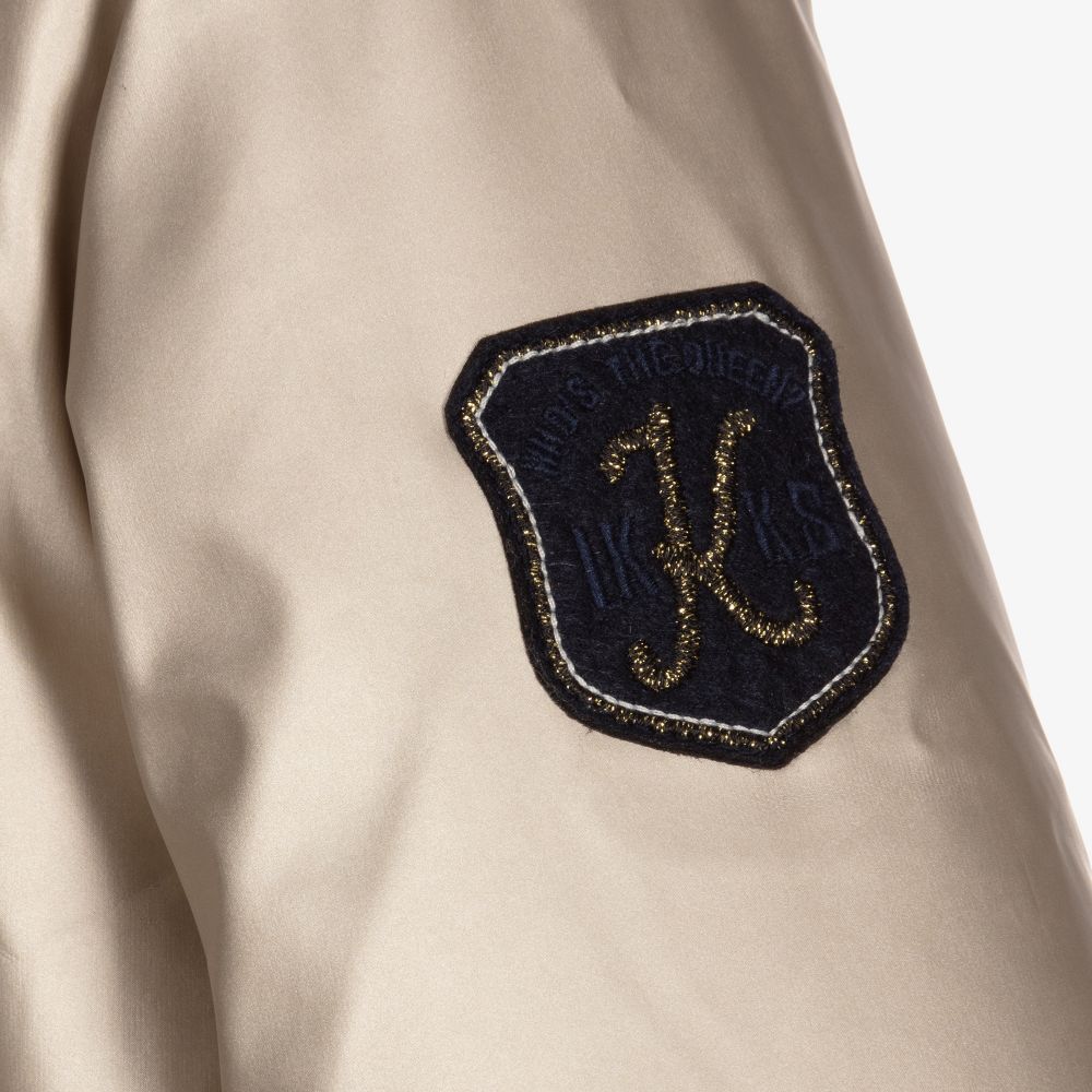 IKKS-Золотистое утепленное пальто с капюшоном | Childrensalon Outlet