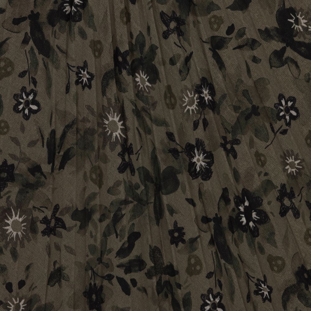 IKKS-Green Floral Plissé Skirt | Childrensalon Outlet