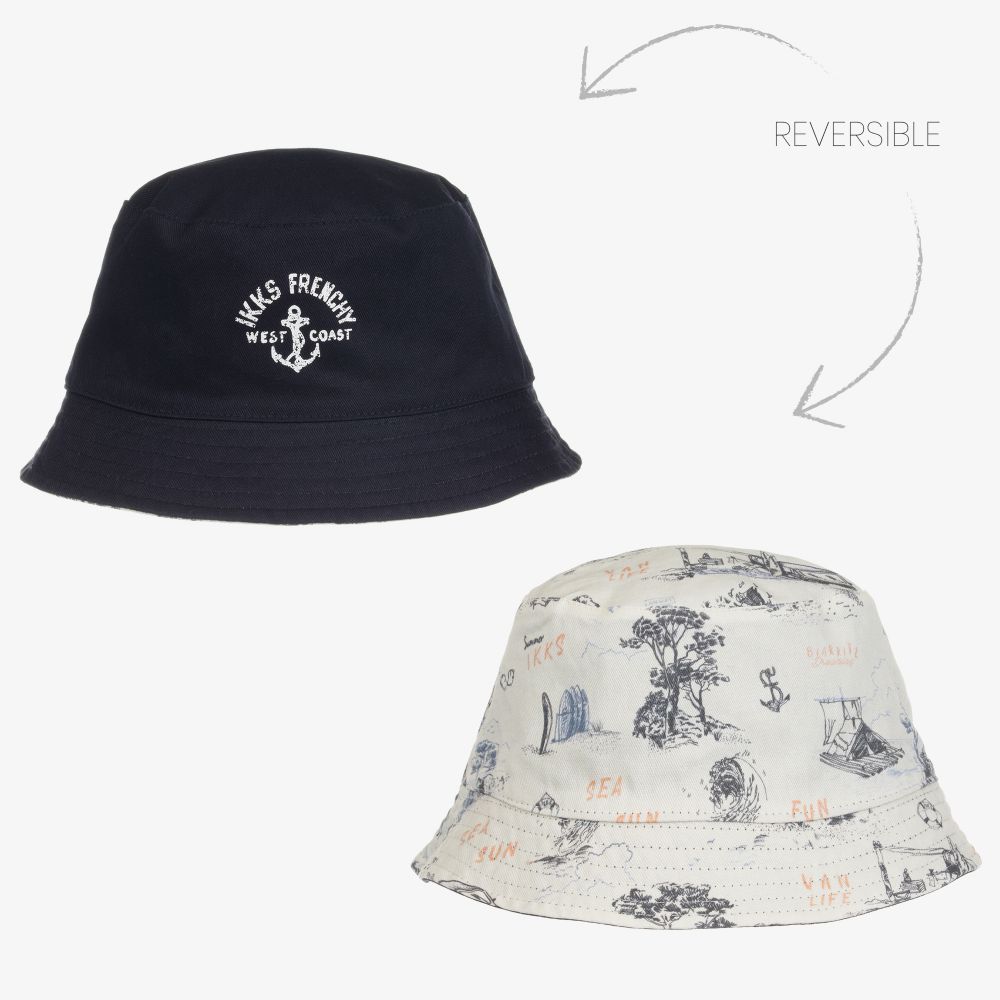 IKKS - Ivory Reversible Bucket Hat | Childrensalon