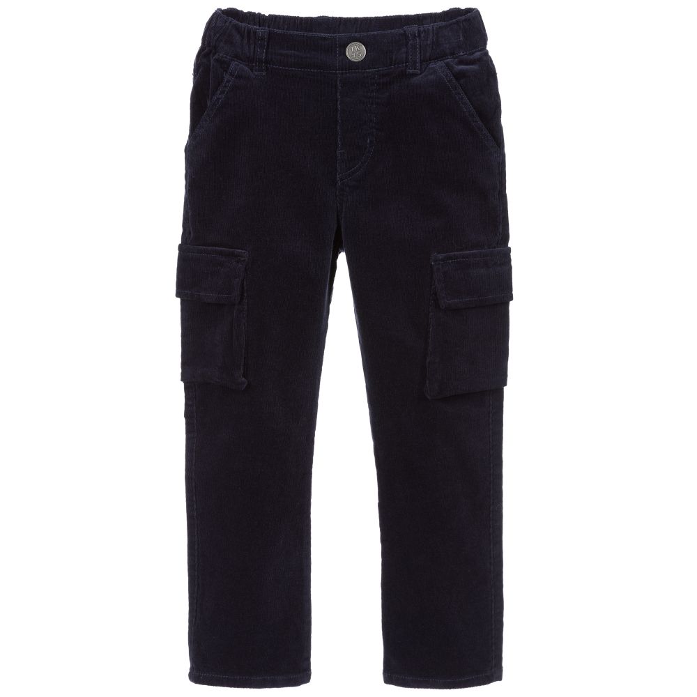 IKKS - Pantalon bleu en velours | Childrensalon