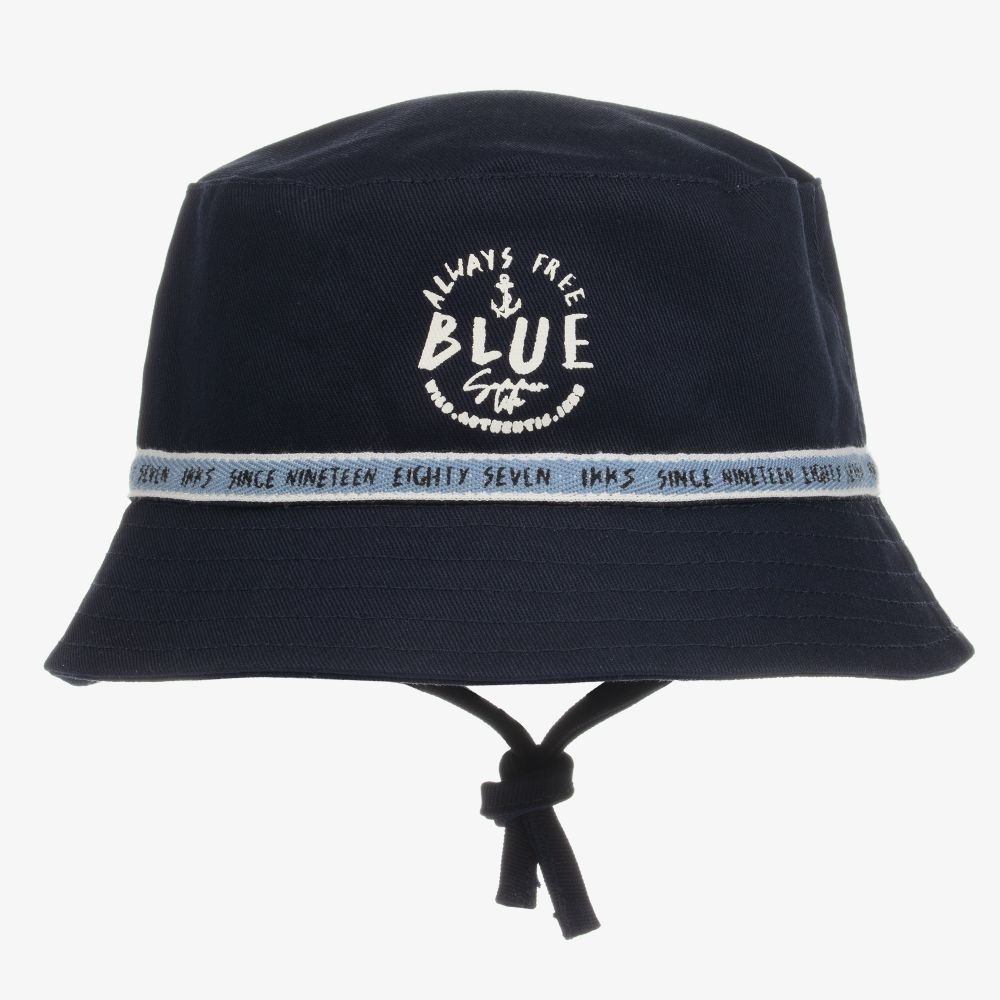 IKKS - Синяя хлопковая шляпа-ведро | Childrensalon