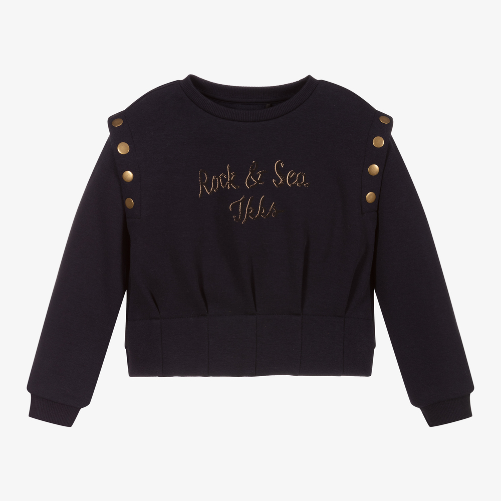IKKS Sweat shirt court bleu marine Childrensalon Outlet
