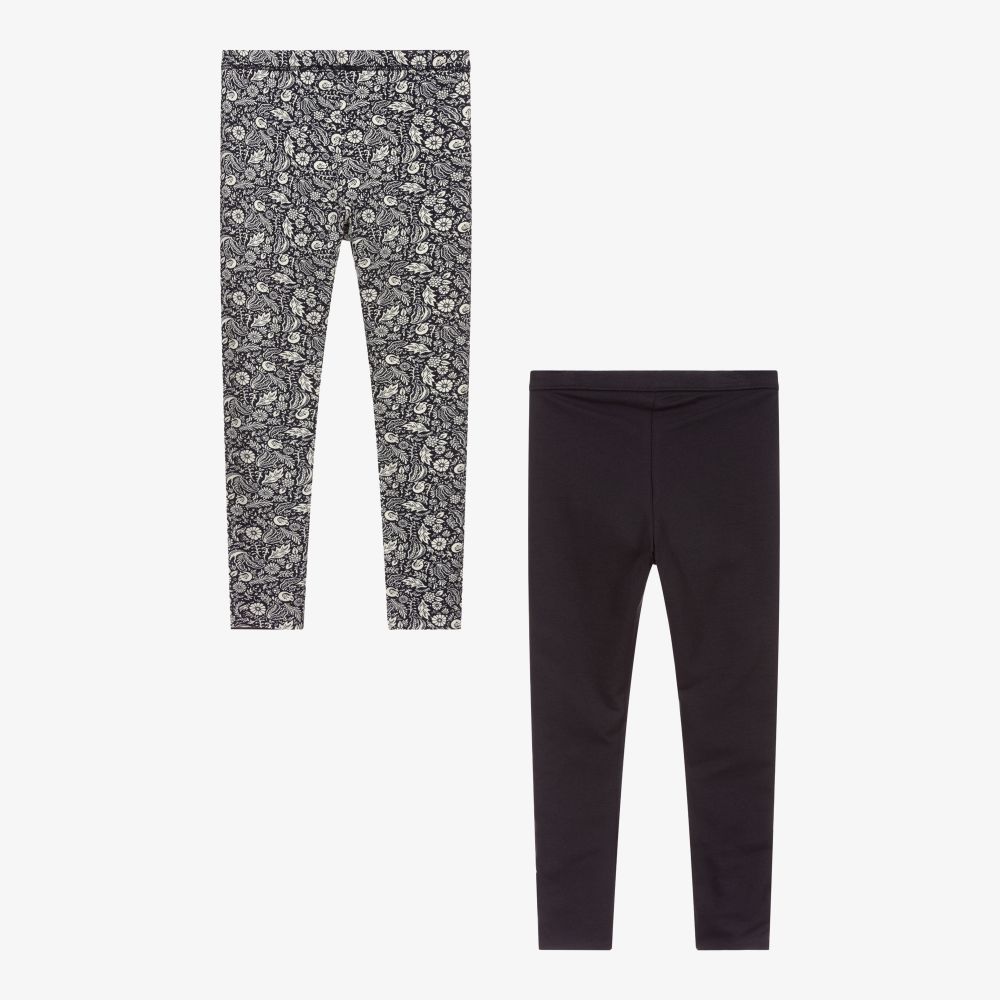 IKKS-Navy Blue Reversible Leggings | Childrensalon Outlet