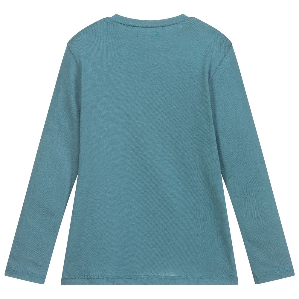 IKKS-Сине-зеленый хлопковый топ | Childrensalon Outlet