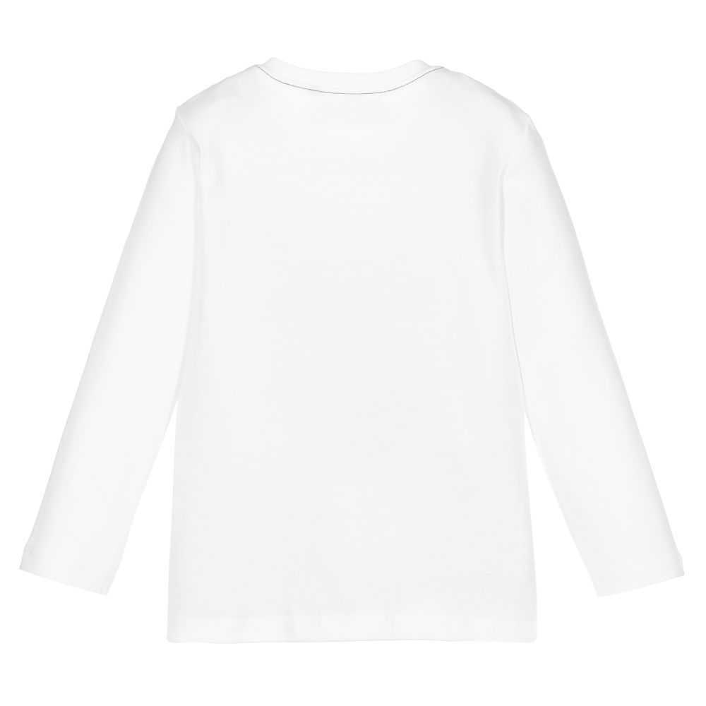 IKKS-Белый топ из органического хлопка с пандой | Childrensalon Outlet