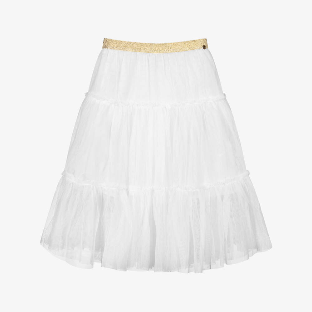 IKKS-White Tulle Skirt | Childrensalon Outlet