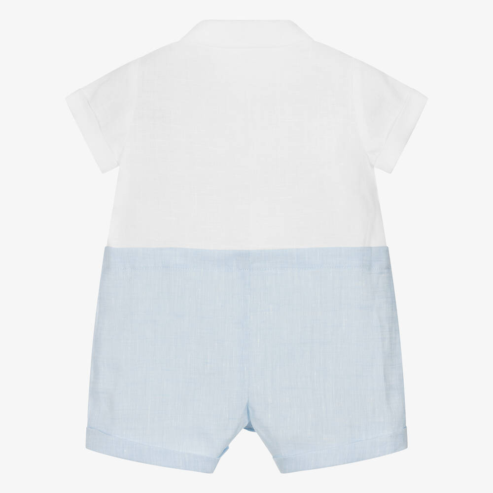 Il Gufo-تبّان كتان لون أزرق فاتح وأبيض للمواليد | Childrensalon Outlet