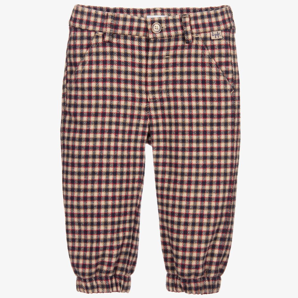 Il Gufo - Beige Check Trousers | Childrensalon