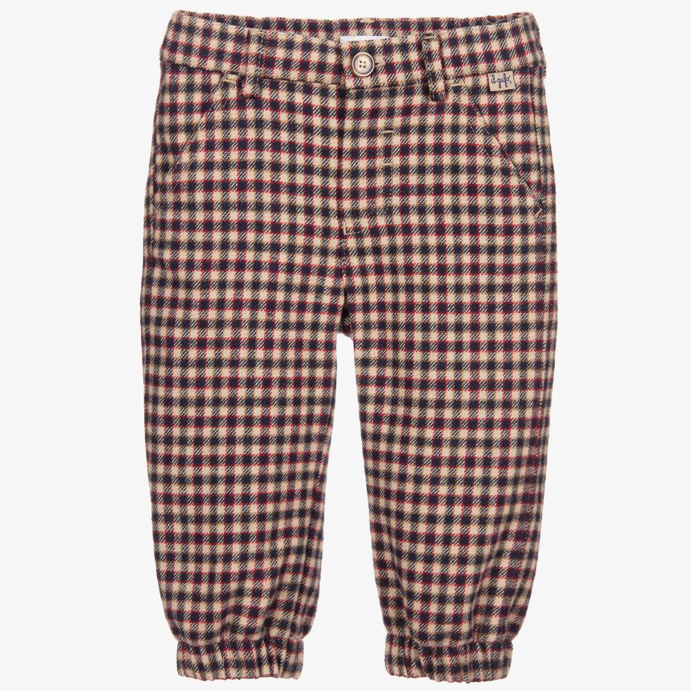 Il Gufo-Бежевые брюки в клетку | Childrensalon Outlet
