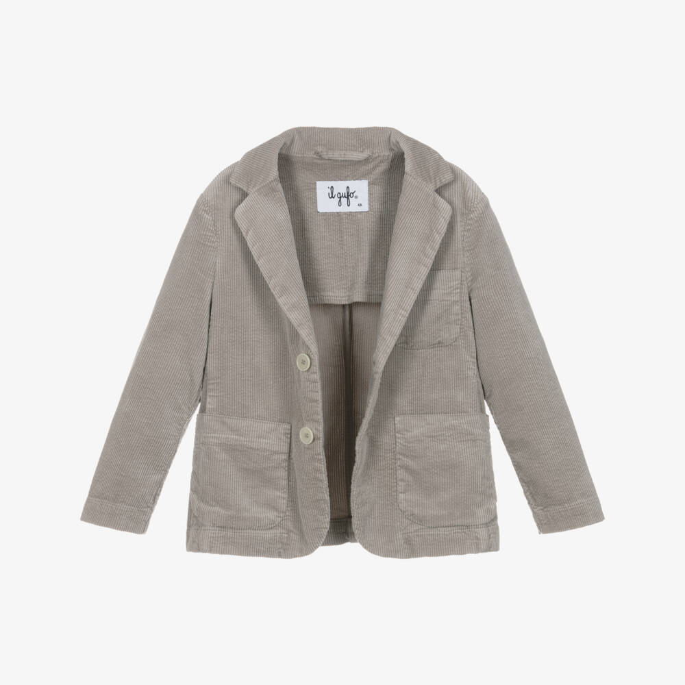 Il Gufo-Beige Cord Blazer | Childrensalon Outlet