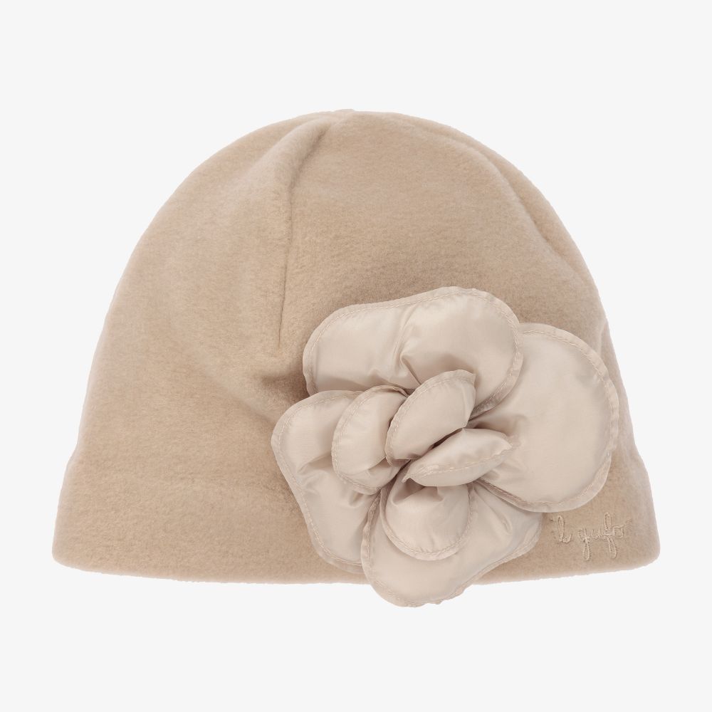 Il Gufo - Beige Fleece Beanie | Childrensalon