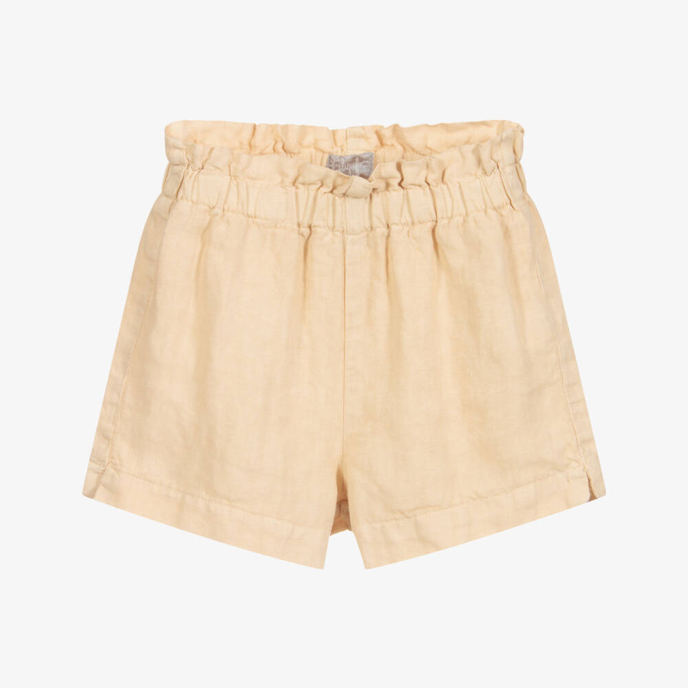 Il Gufo-شورت كتّان لون بيج للبنات | Childrensalon Outlet