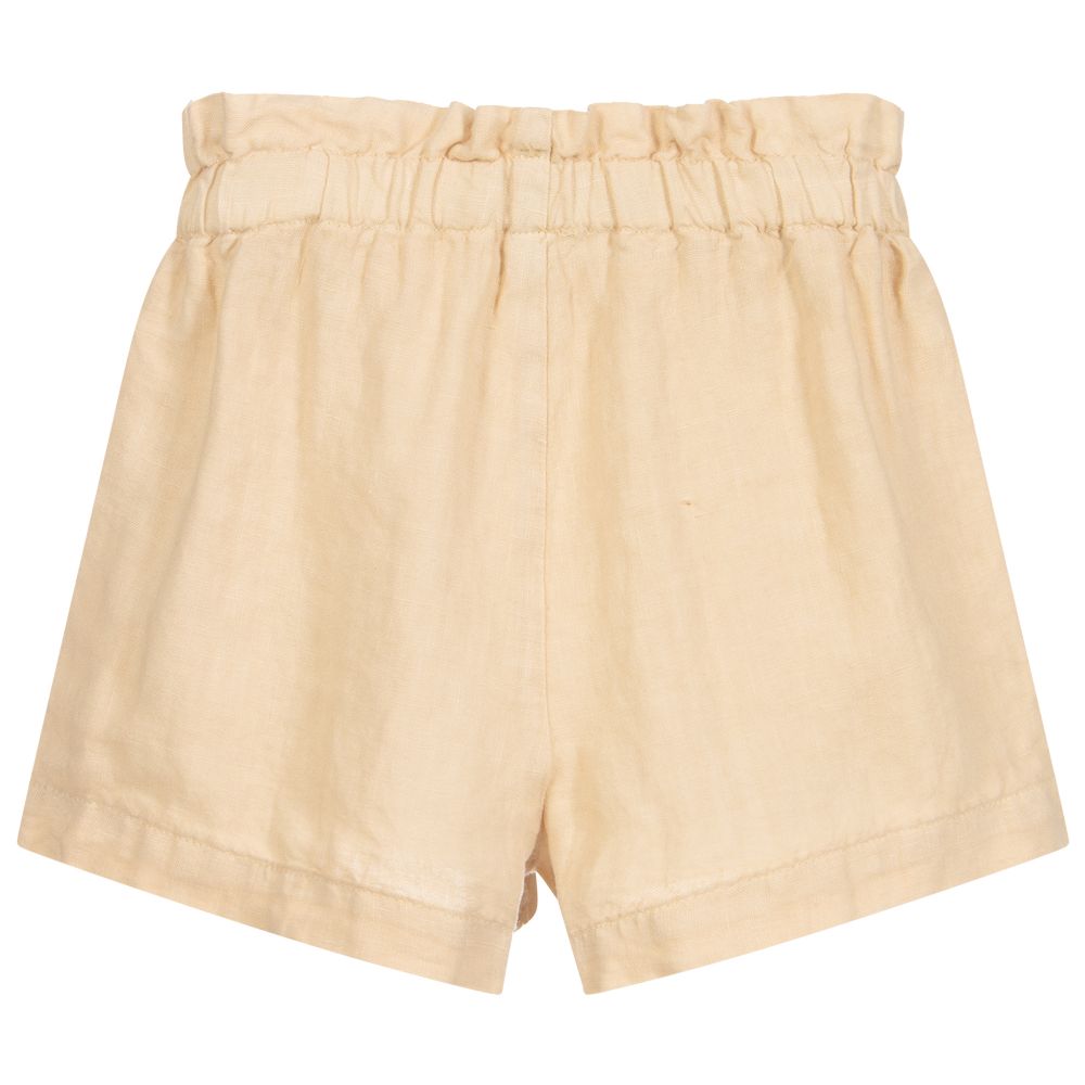 Il Gufo-Beige Linen Shorts | Childrensalon Outlet