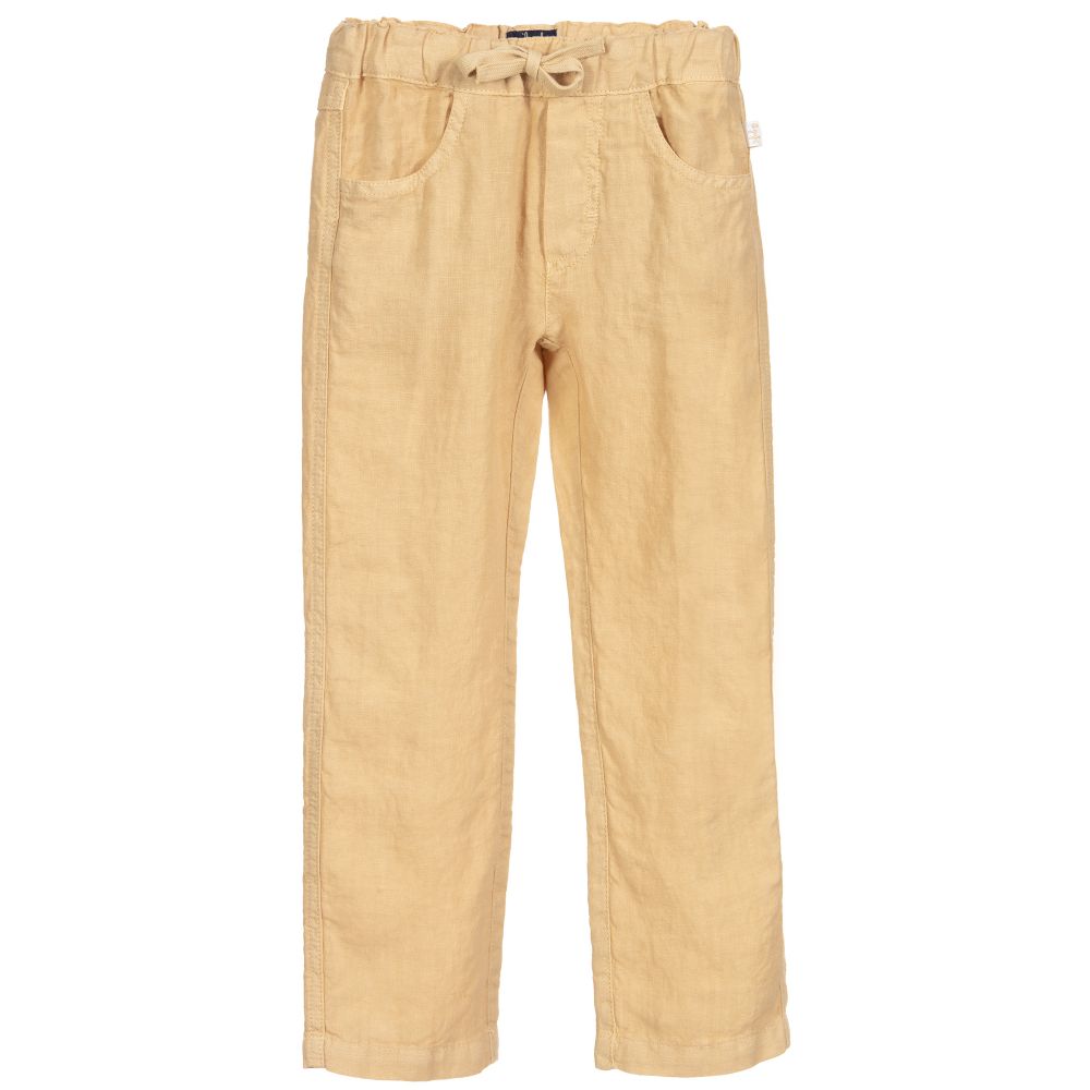 Il Gufo-Beige Linen Trousers | Childrensalon Outlet