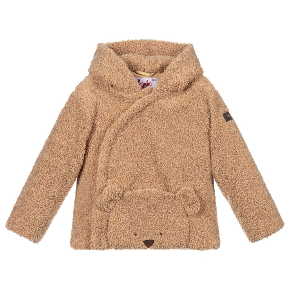 Il Gufo - Beige Teddy Bear Jacket | Childrensalon