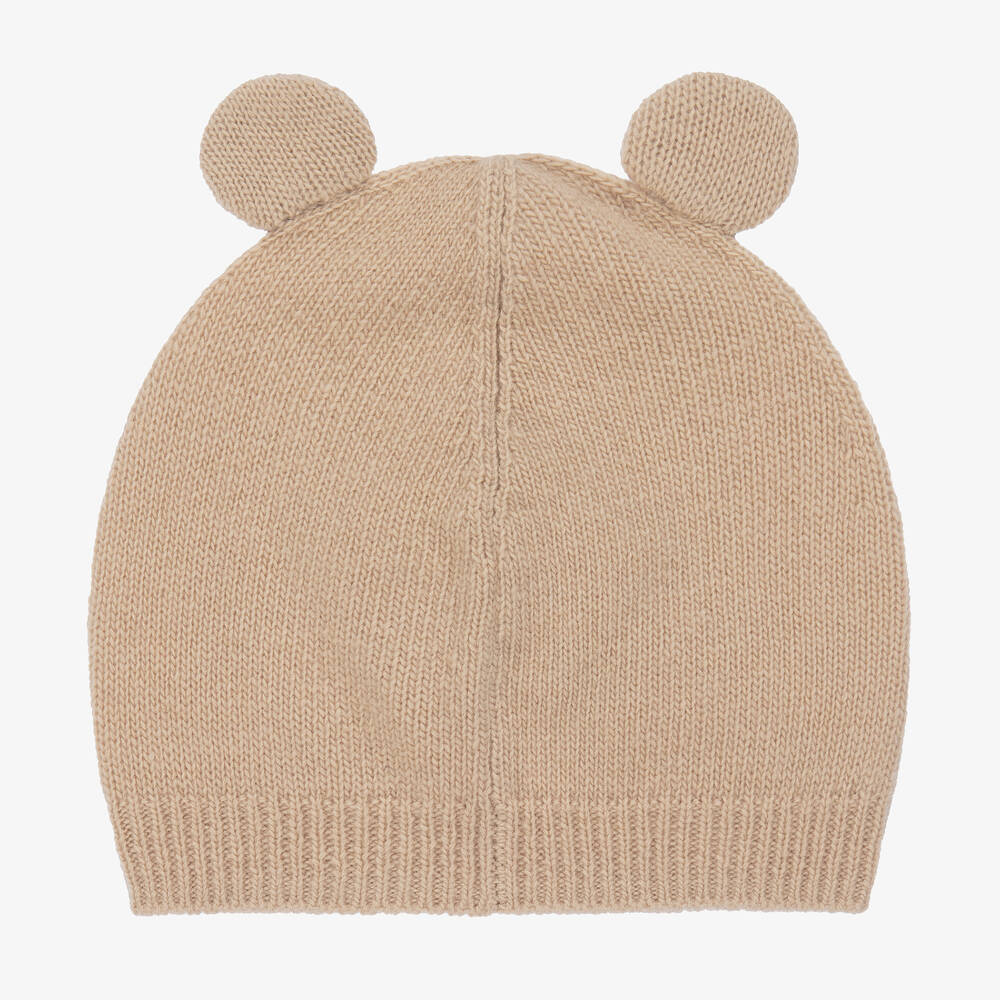 Il Gufo-Бежевая шерстяная шапка Медвежонок | Childrensalon Outlet
