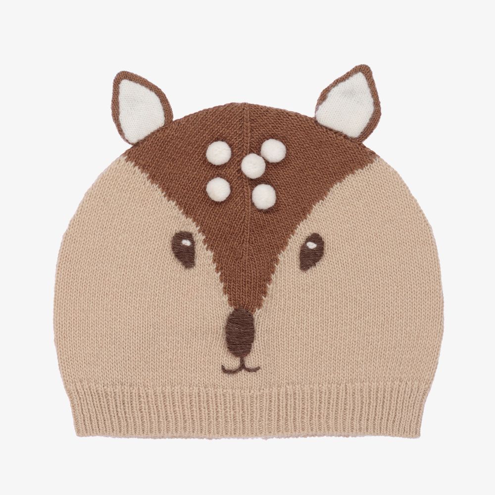 Il Gufo - Beige Wool Deer Hat | Childrensalon