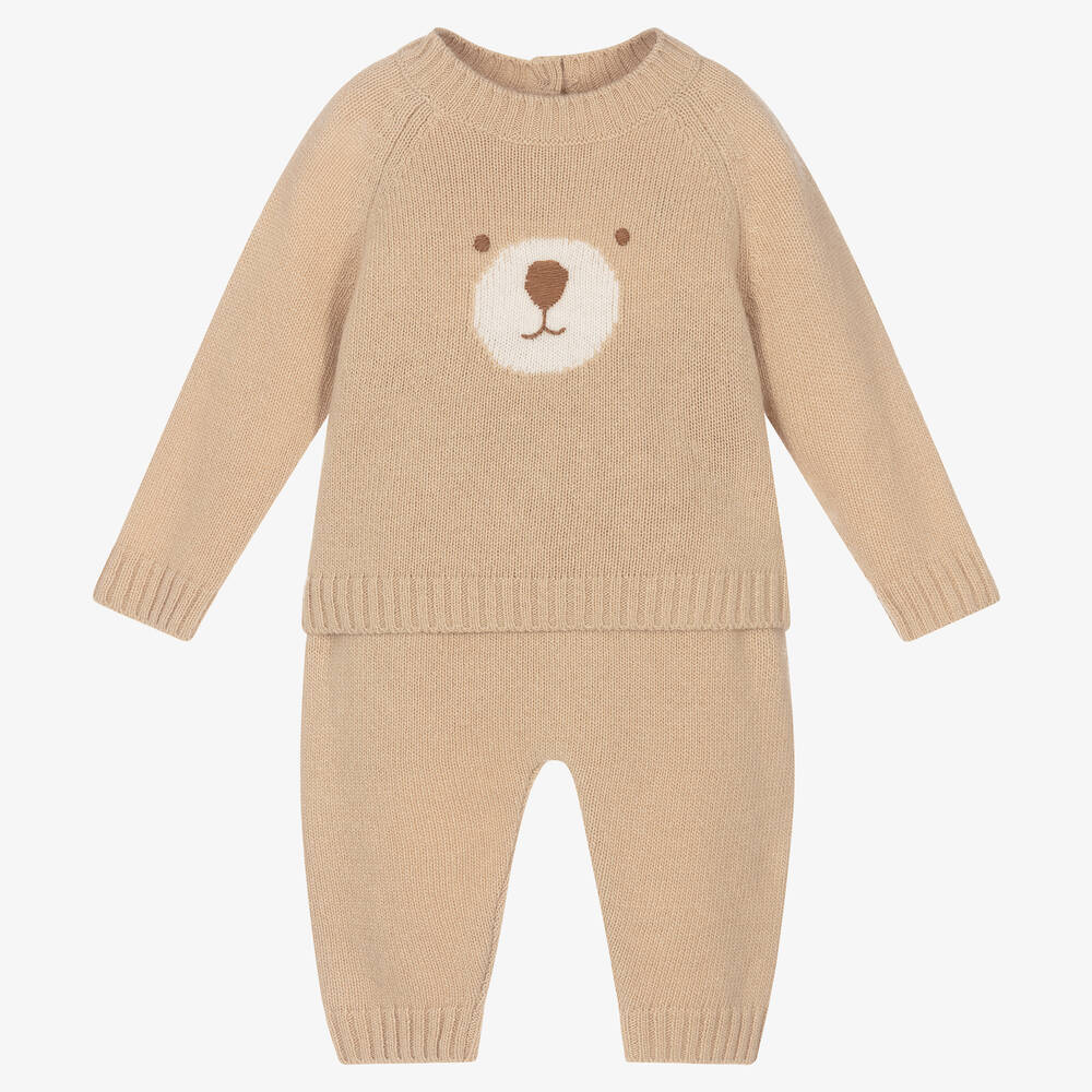 Il Gufo-Beige Wool Trouser Set | Childrensalon Outlet