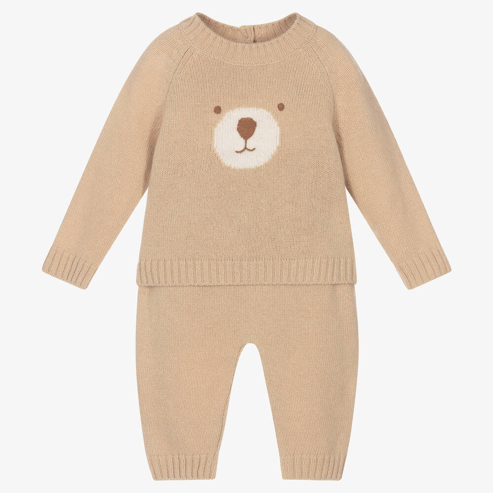 Il Gufo - Ensemble pantalon beige en laine | Childrensalon