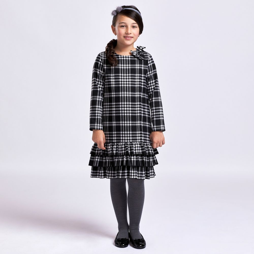 Black white check dress Clearance
