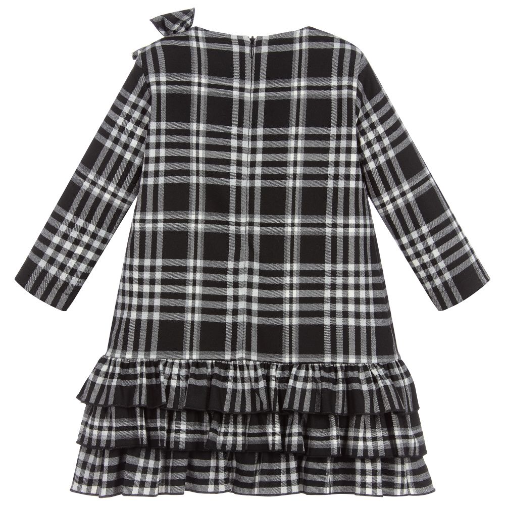 check black and white dress