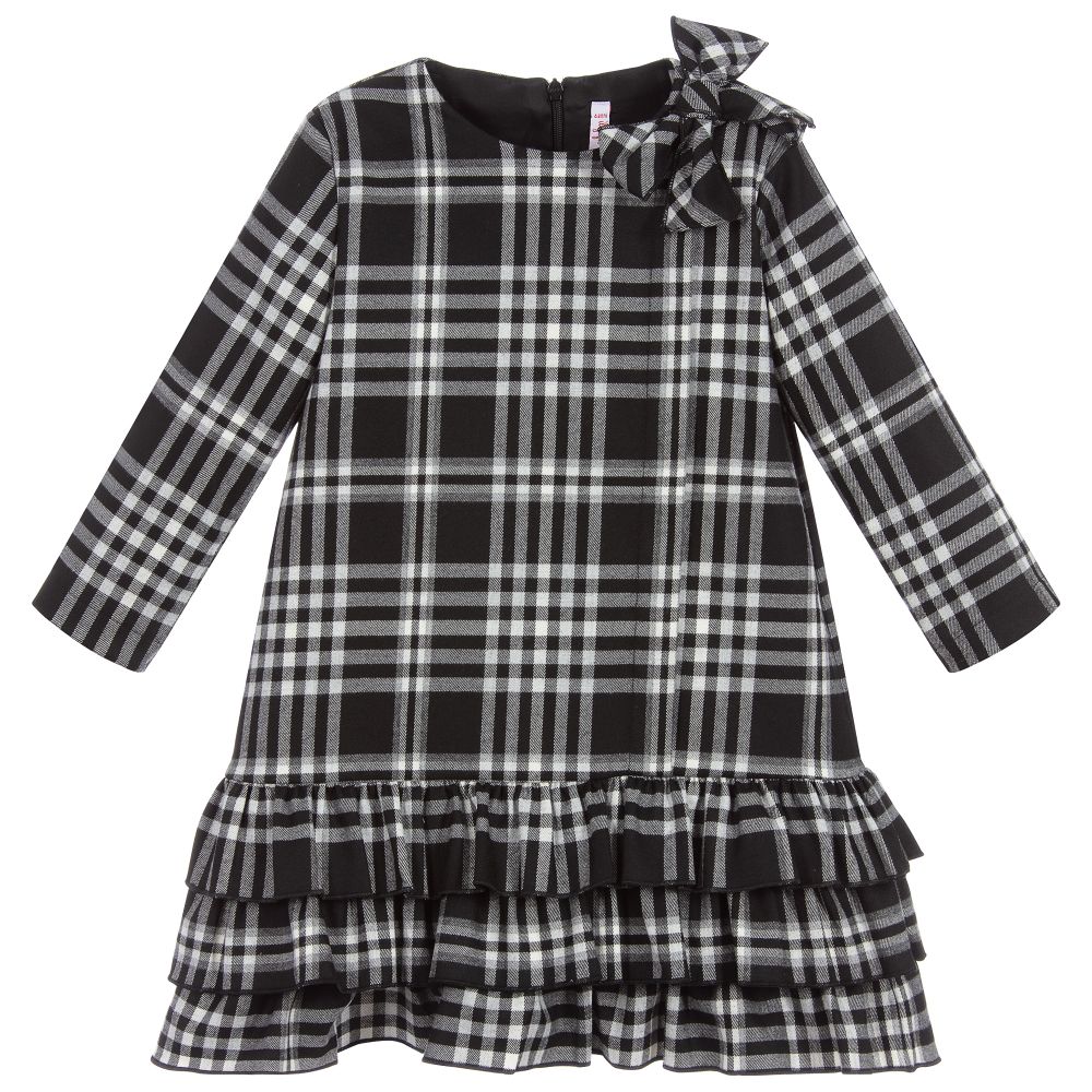 Il Gufo - Black & White Check Dress | Childrensalon