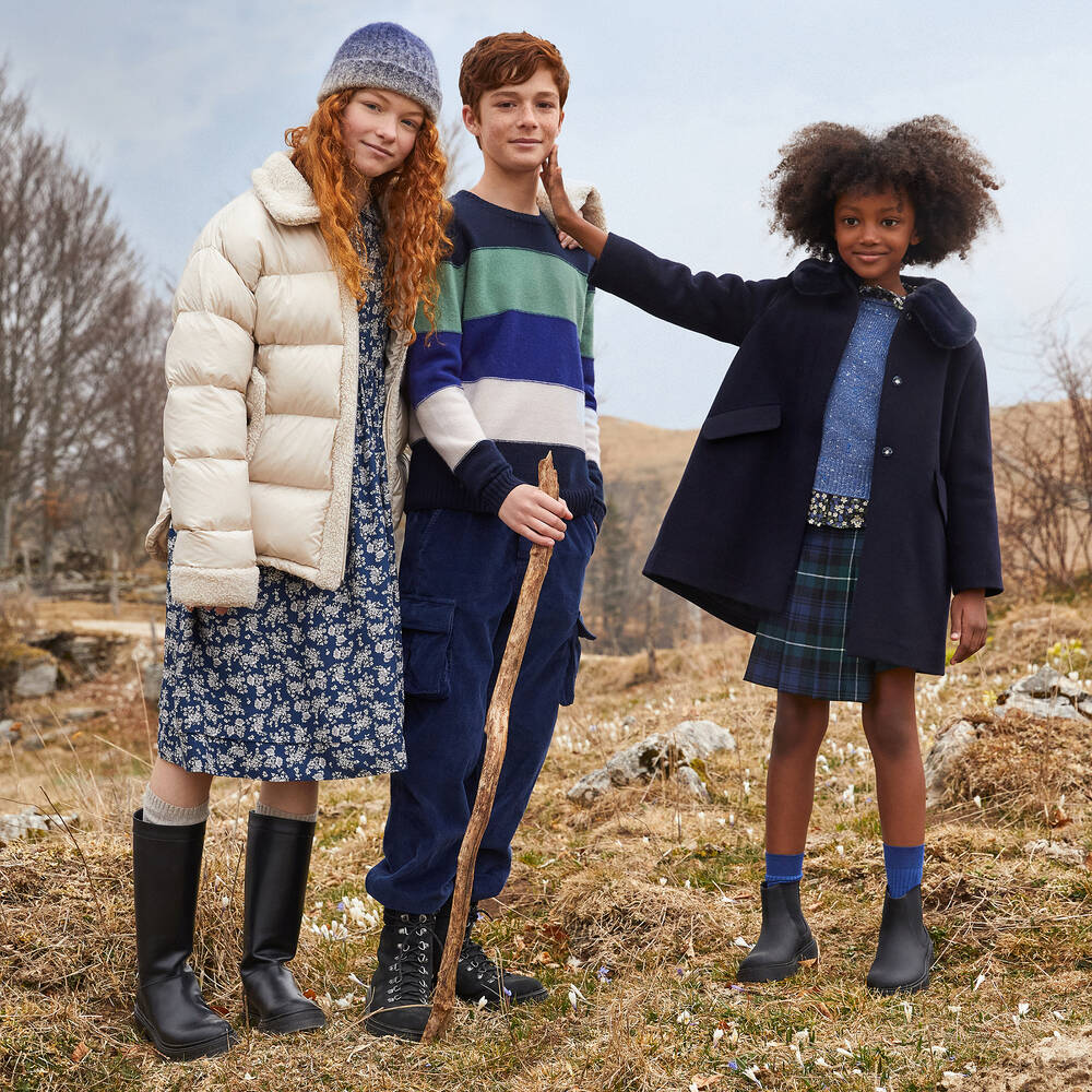 Il Gufo-بنطلون قطن كوردروي لون كحلي للأولاد | Childrensalon Outlet