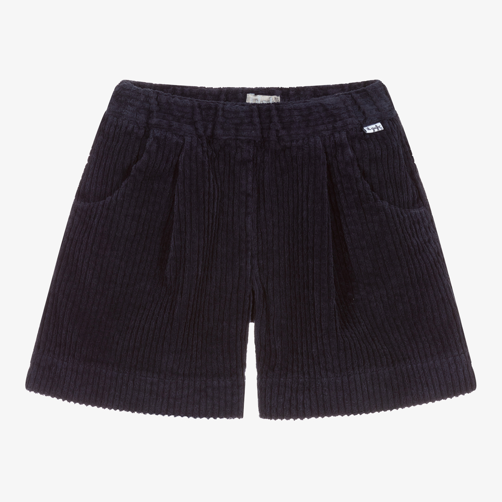Il Gufo - Blue Cotton Corduroy Shorts | Childrensalon