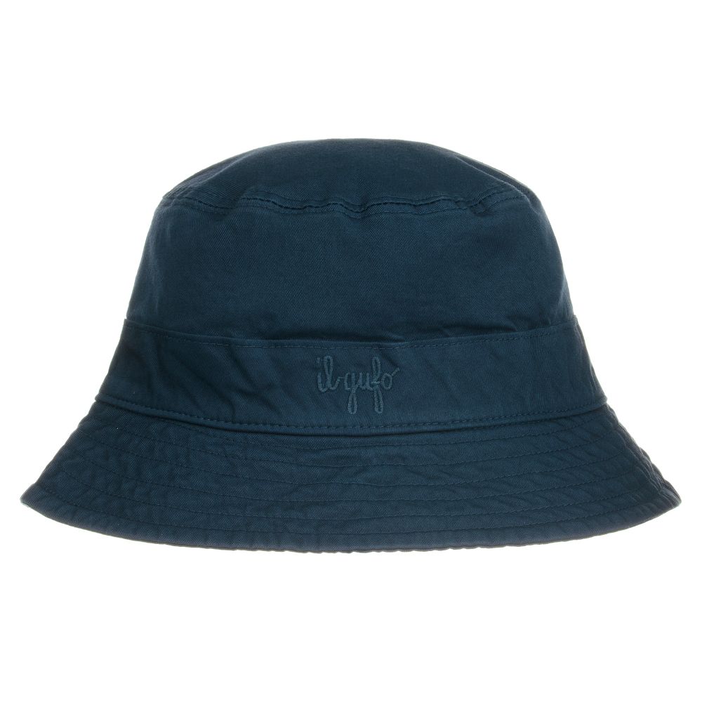 Il Gufo - Blue Cotton Sun Hat | Childrensalon