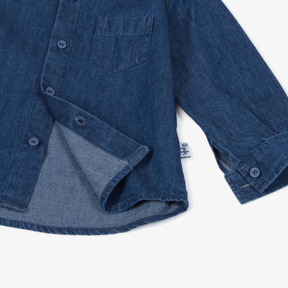 Il Gufo-Blue Denim Shirt | Childrensalon Outlet
