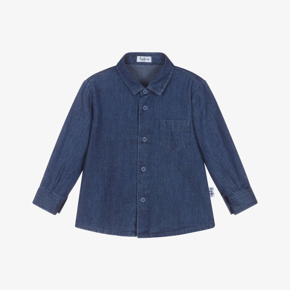 Il Gufo-Blue Denim Shirt | Childrensalon Outlet