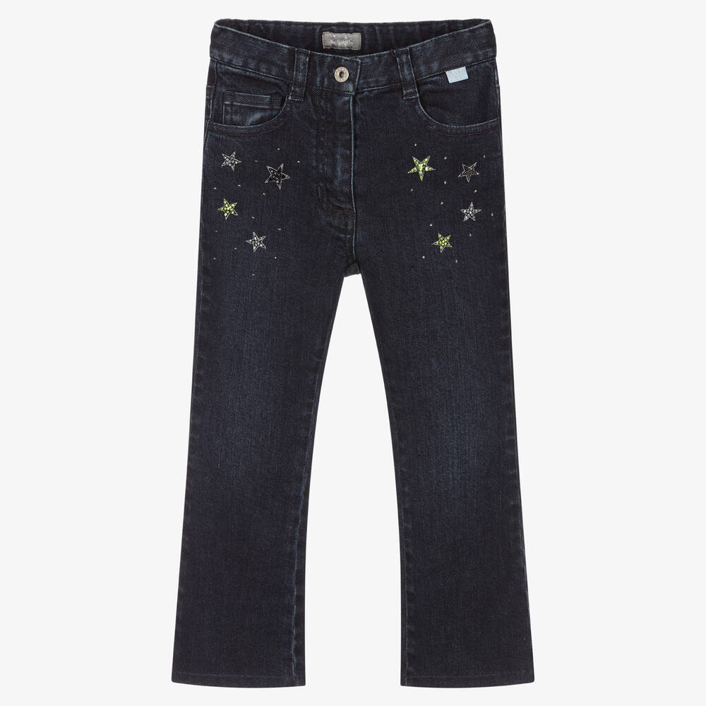 Il Gufo - Blue Denim Stars Jeans | Childrensalon