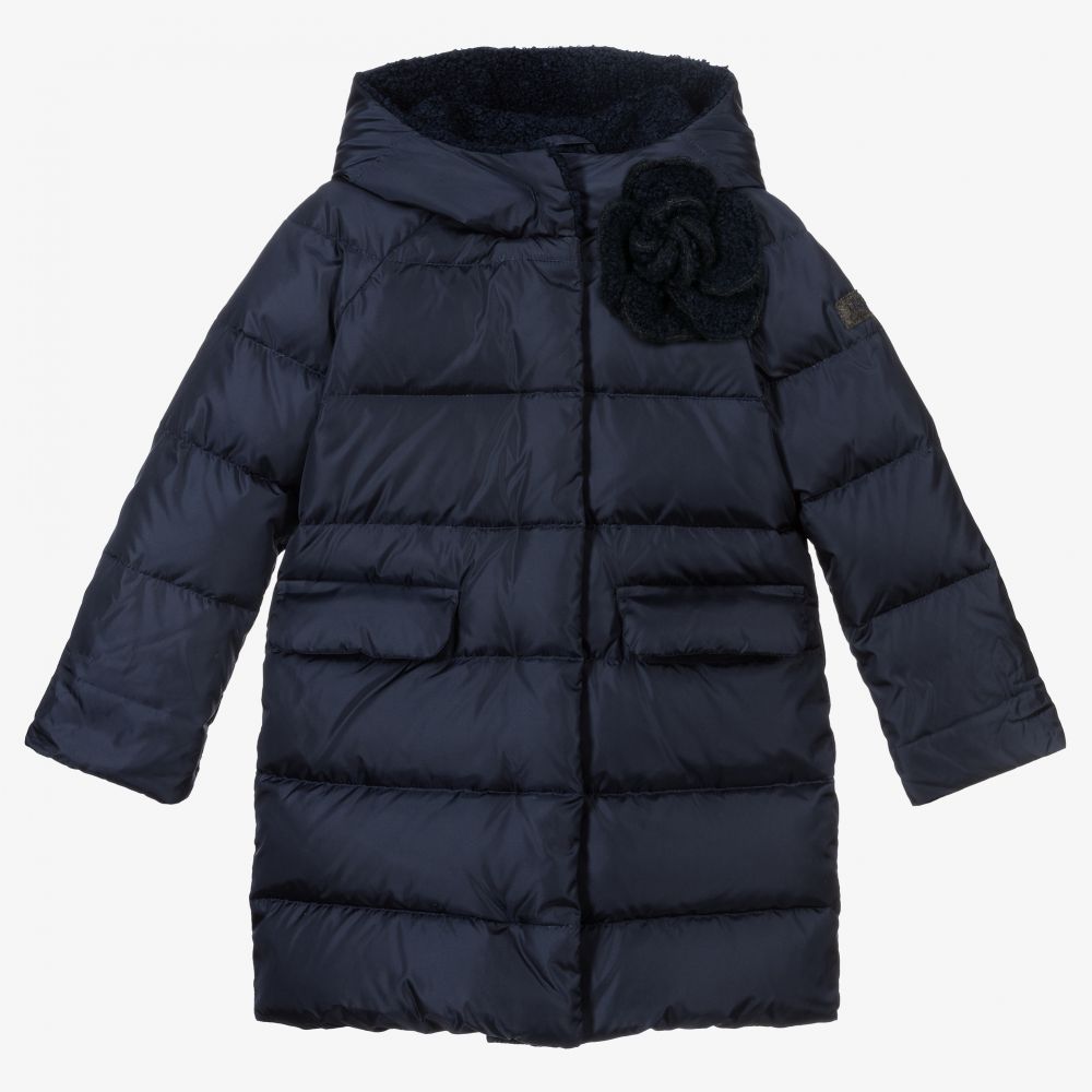 Il Gufo - Blue Down Padded Puffer Coat | Childrensalon