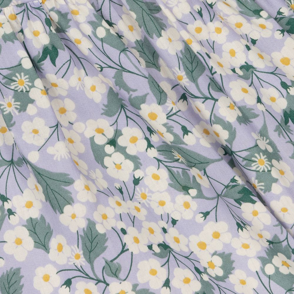 Il Gufo-بلوز قطن لون أزرق بطبعة ورود للبنات | Childrensalon Outlet