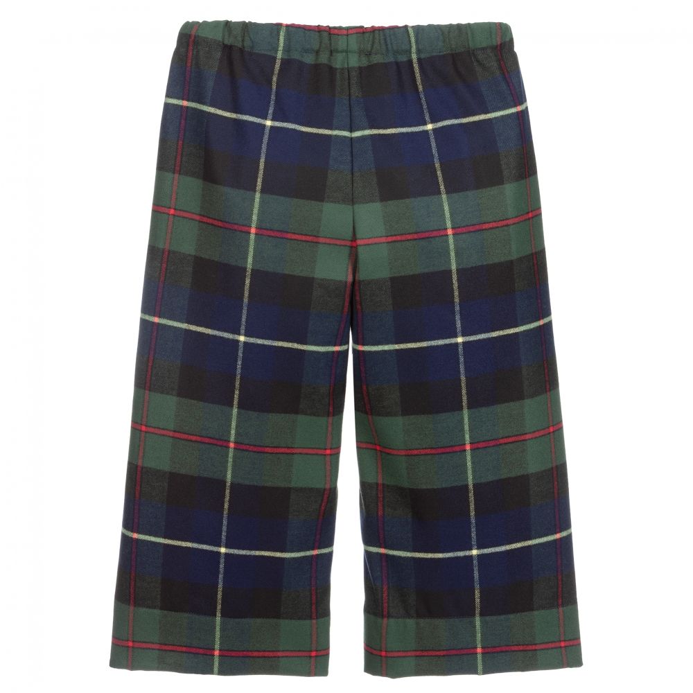 Il Gufo-Кюлоты в сине-зеленую шотландскую клетку | Childrensalon Outlet