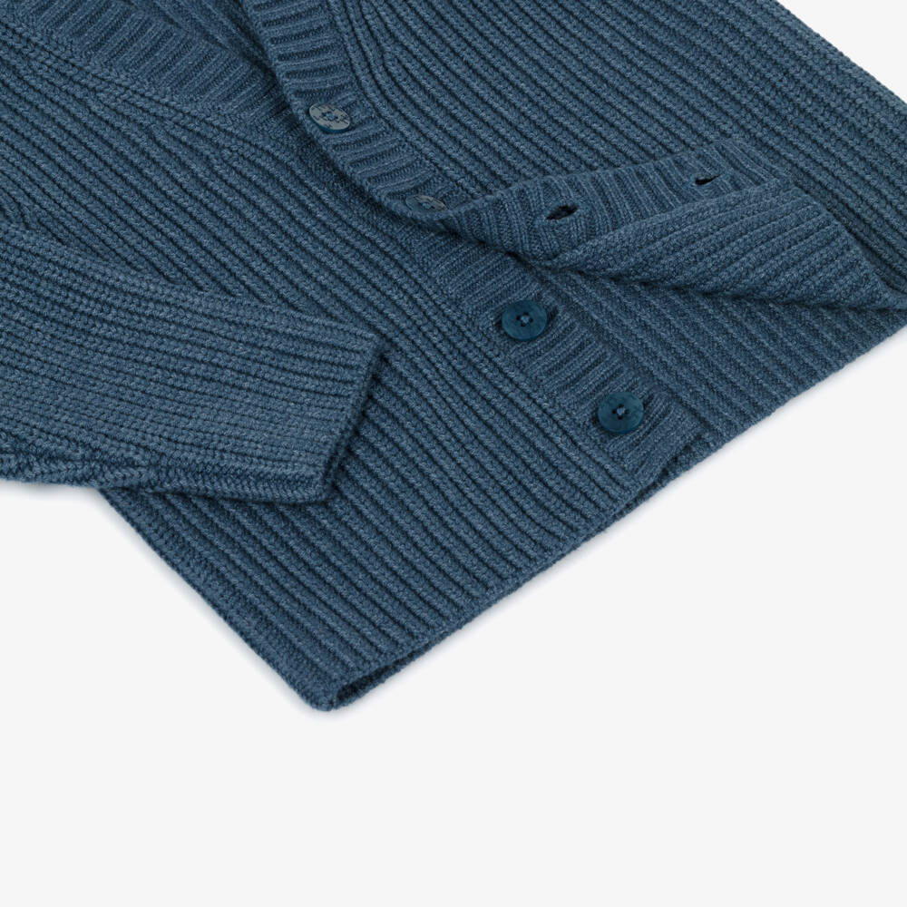 Il Gufo-Blue Knit Cardigan | Childrensalon Outlet
