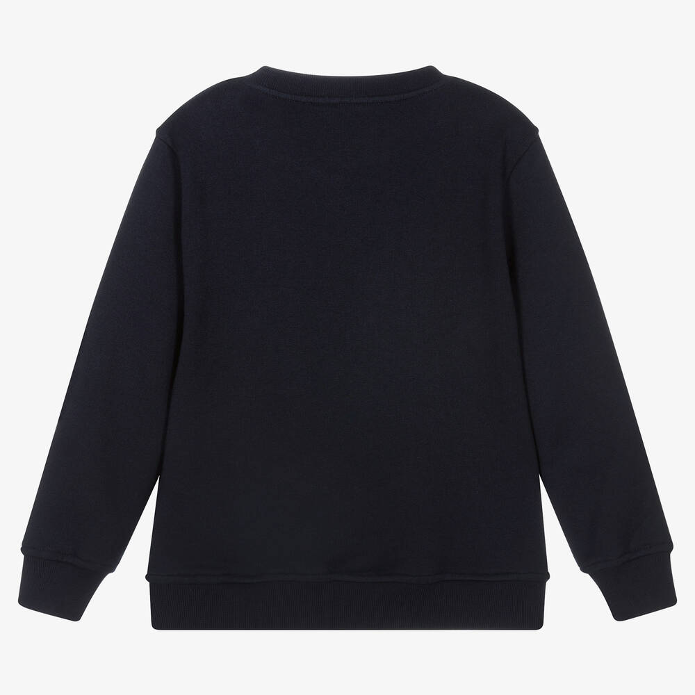 Il Gufo-Blue Polar Bear Sweatshirt | Childrensalon Outlet