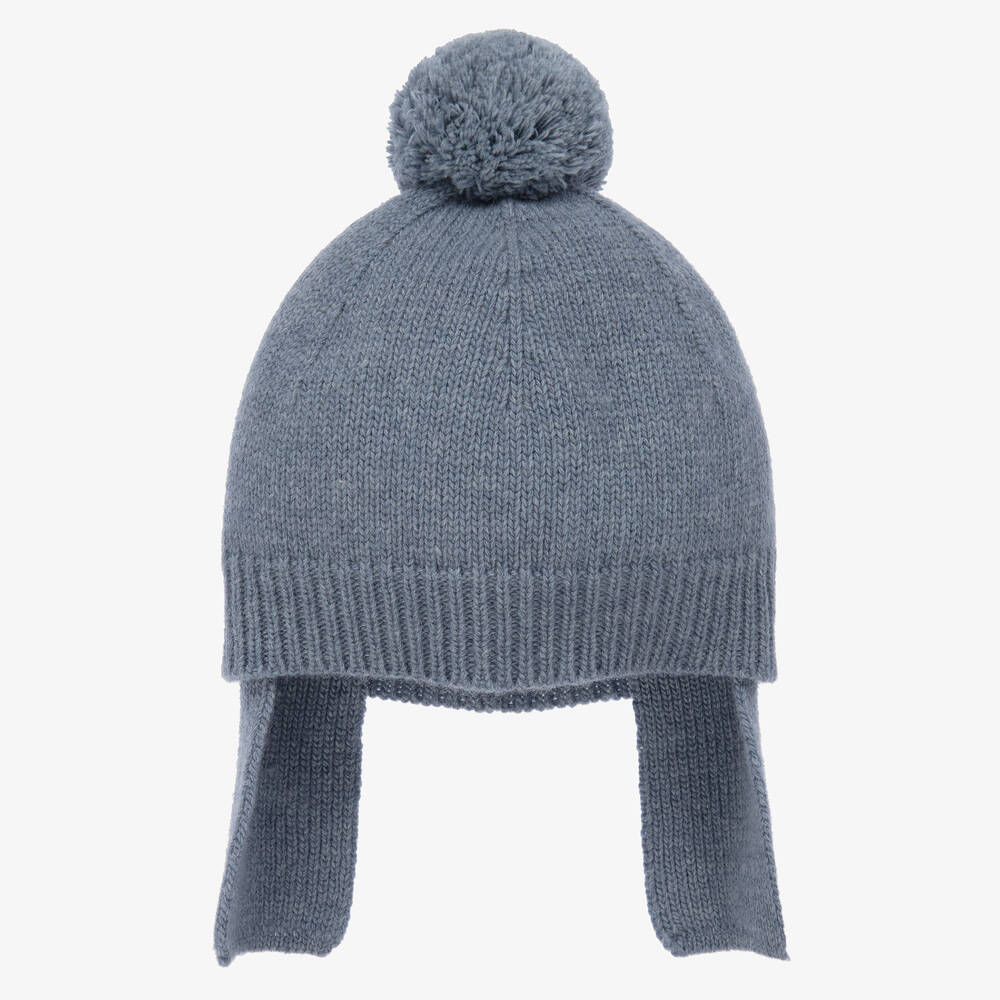 Il Gufo - Blue Pom-Pom Knitted Hat | Childrensalon