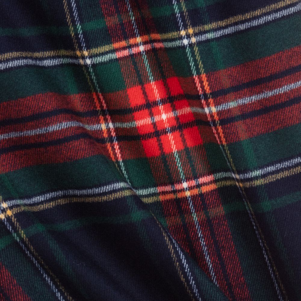 Il Gufo-بنطلون كولوت تارتان مزيج فيسكوز لون كحلي وأحمر للبنات | Childrensalon Outlet