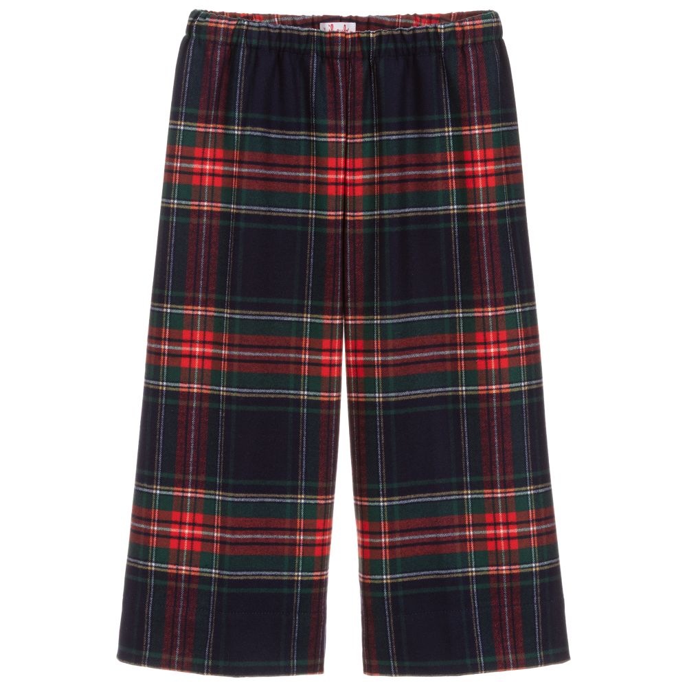 Il Gufo-Blue & Red Viscose Culottes | Childrensalon Outlet