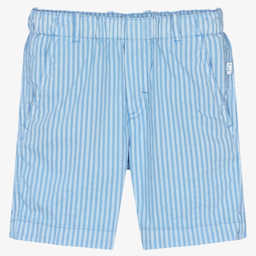 Il Gufo - Blue Stripe Bermuda Shorts | Childrensalon