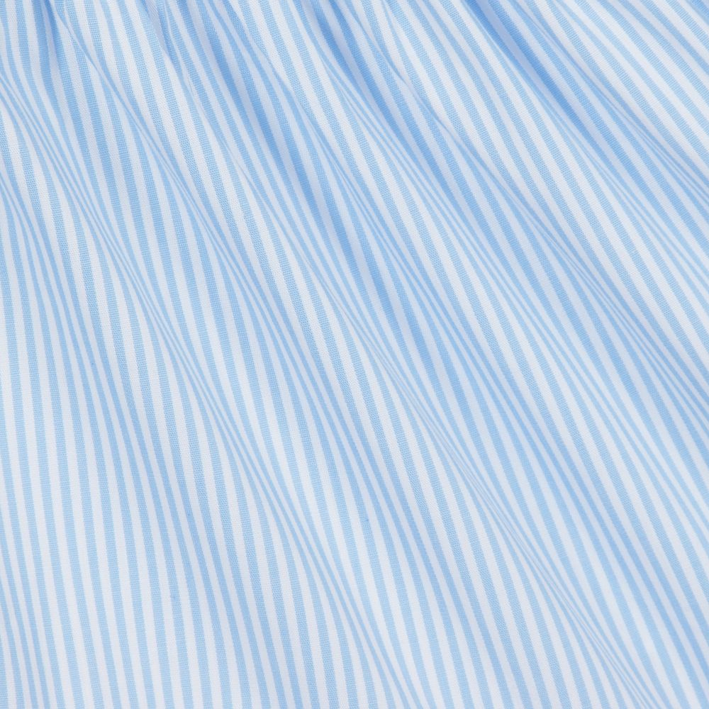 Il Gufo-Голубое хлопковое платье в полоску | Childrensalon Outlet