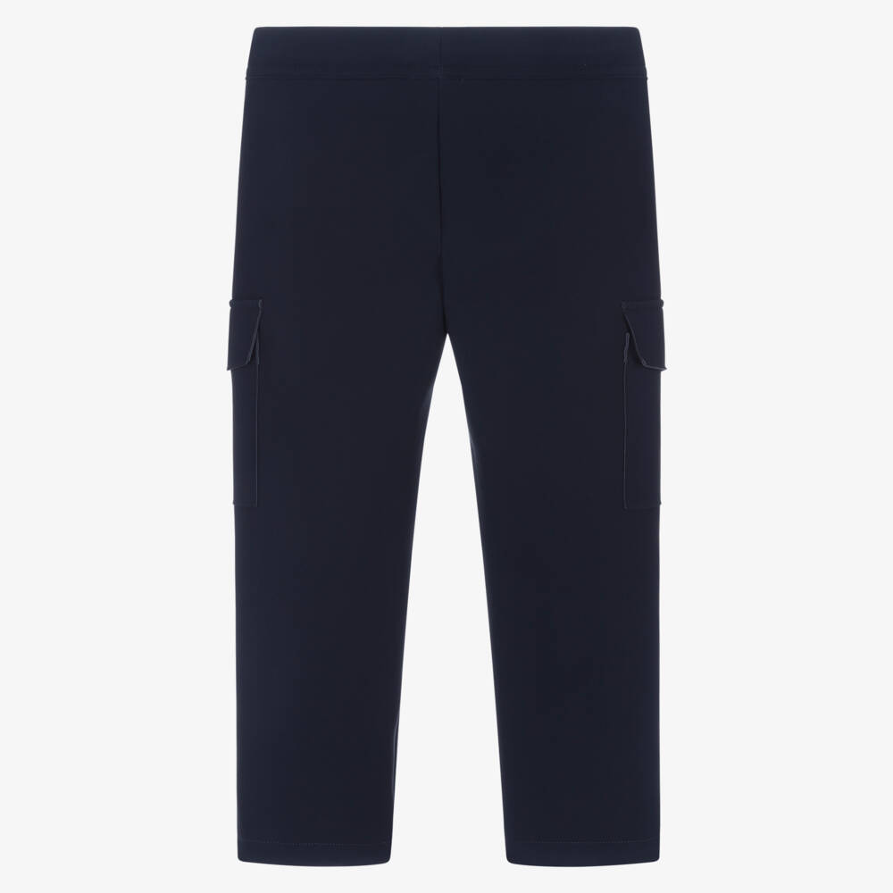 Il Gufo-Blue Tie Waist Trousers | Childrensalon Outlet