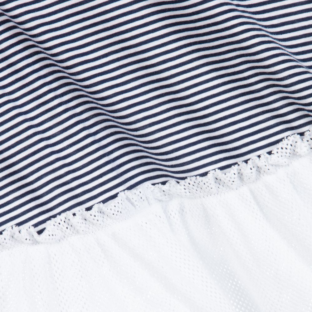 Il Gufo-Blue & White Striped Dress | Childrensalon Outlet