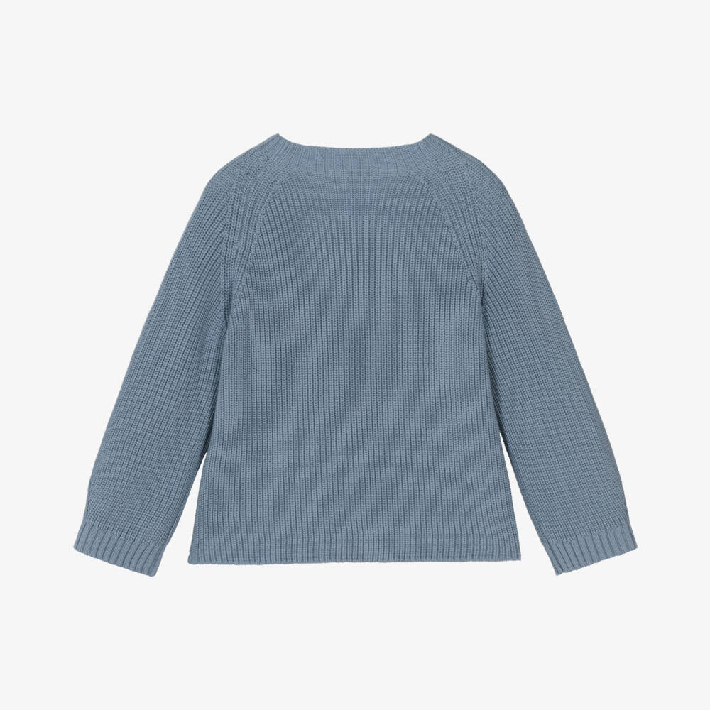 Il Gufo-Boys Azure Cotton Sweater | Childrensalon Outlet
